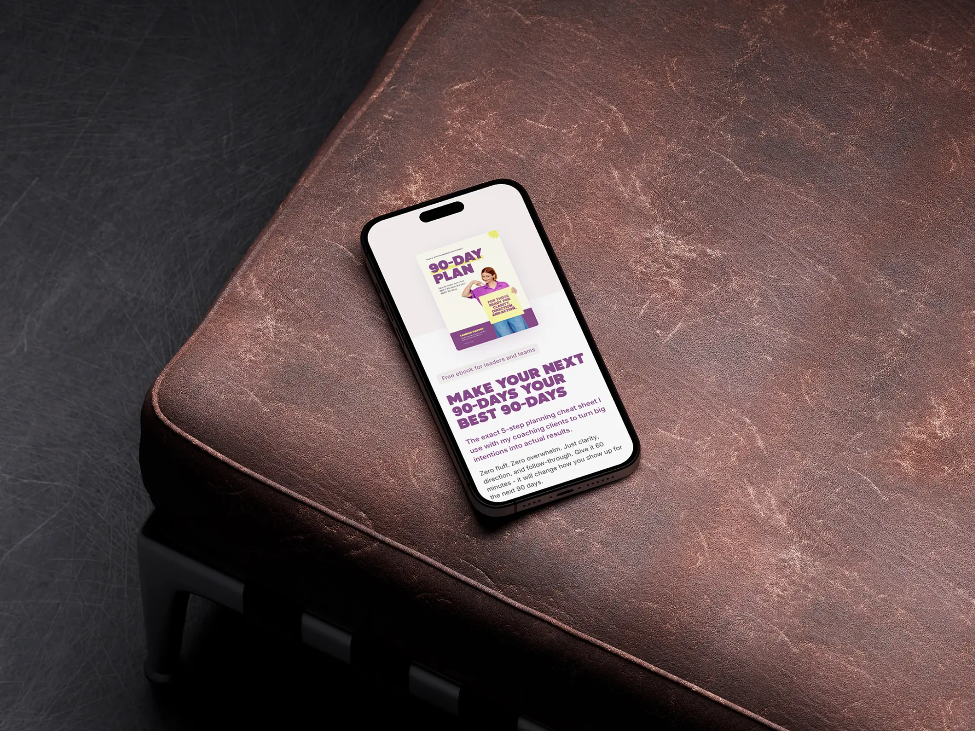 Candice Harvey mobile landing page.