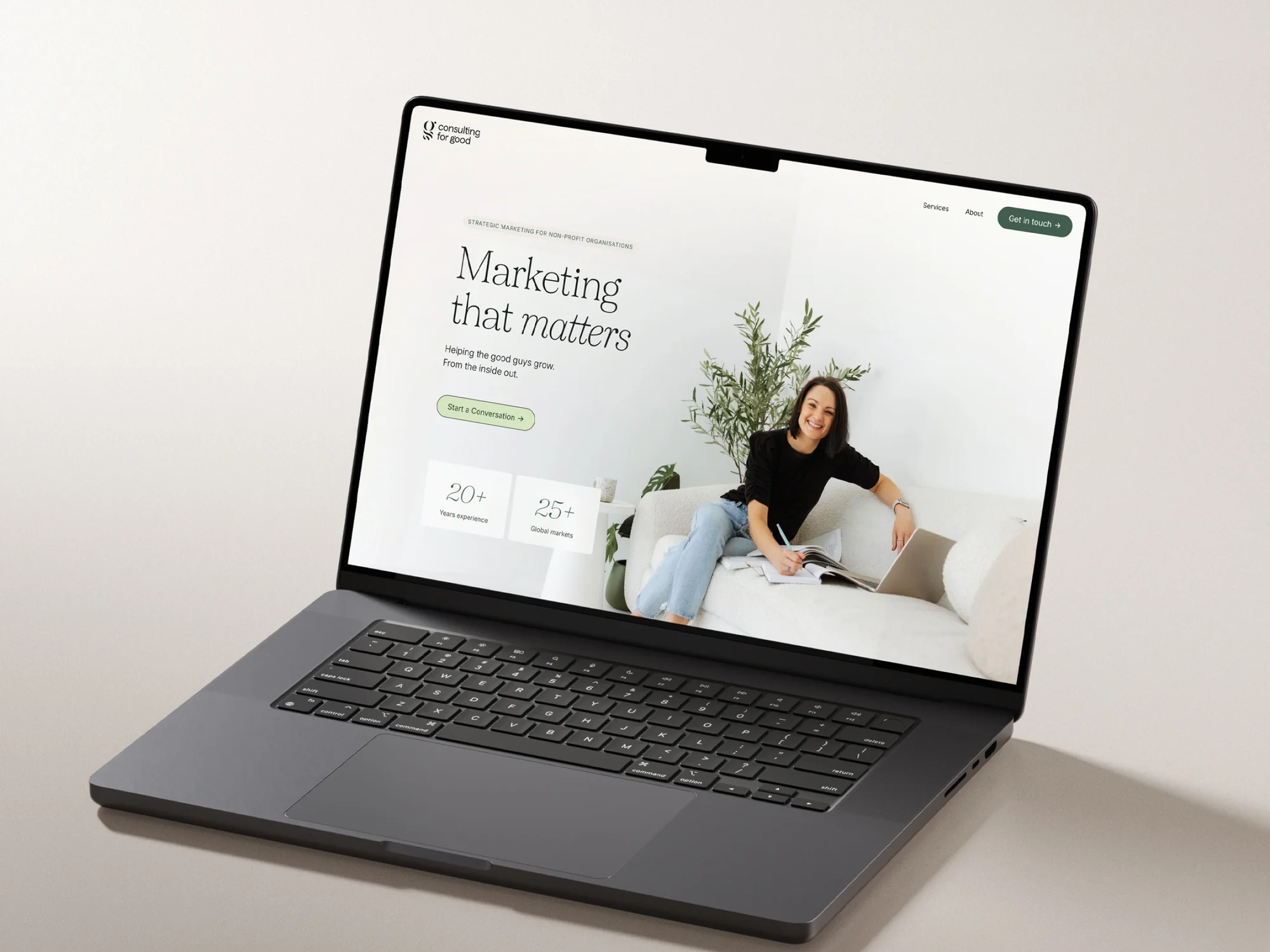 Consulting for Good website design.