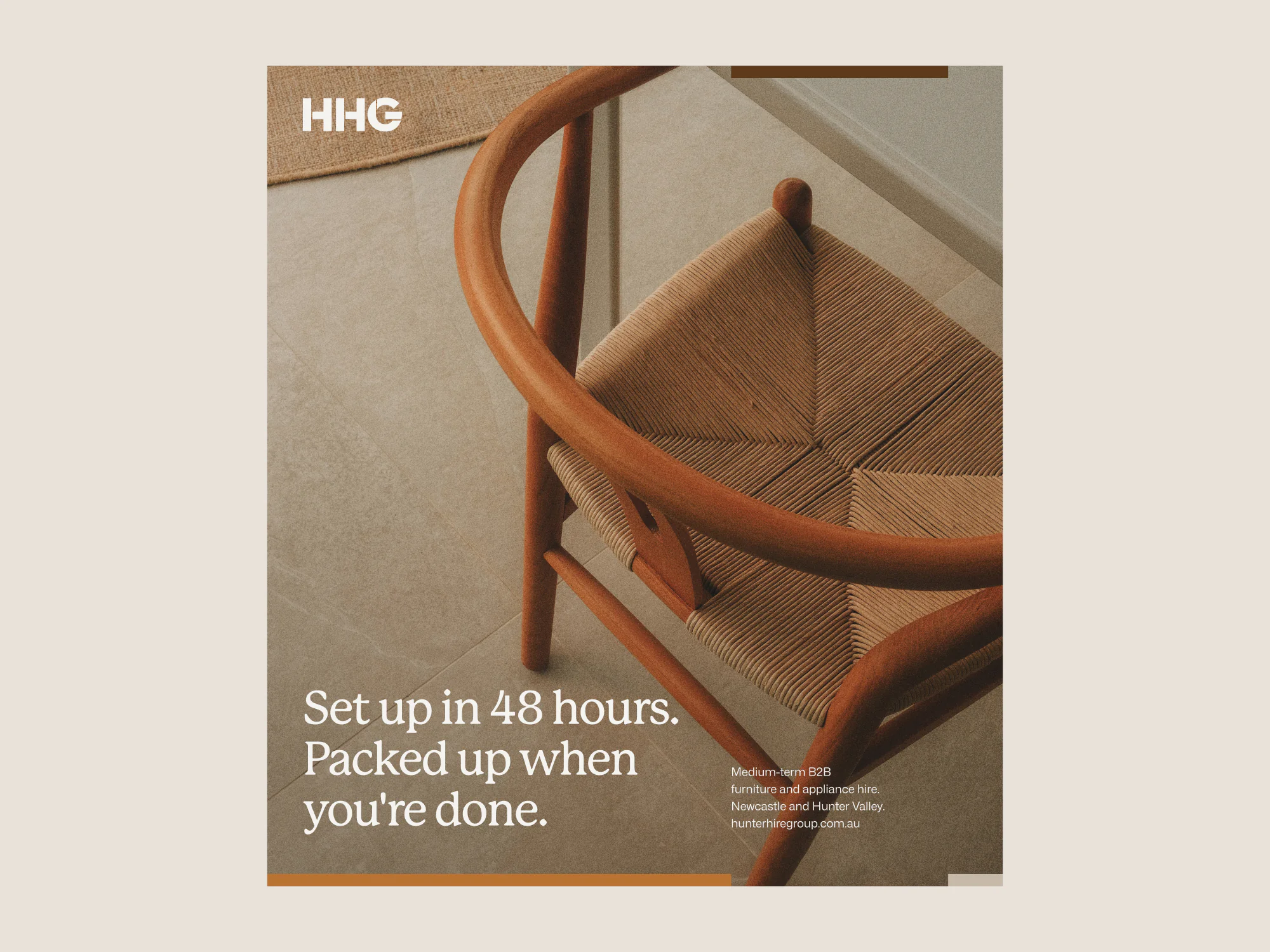 Hunter Hire Group campaign poster.